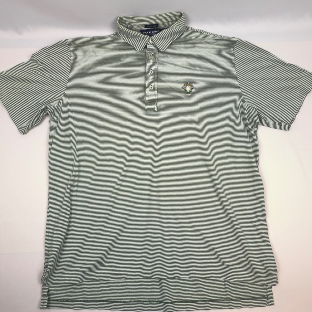 Vintage Polo Golf Ralph Lauren Striped Polo Shirt‎ Mens XL Pima Cotton
